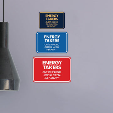 Signs ByLITA Classic Framed Energy takers Wall or Door Sign